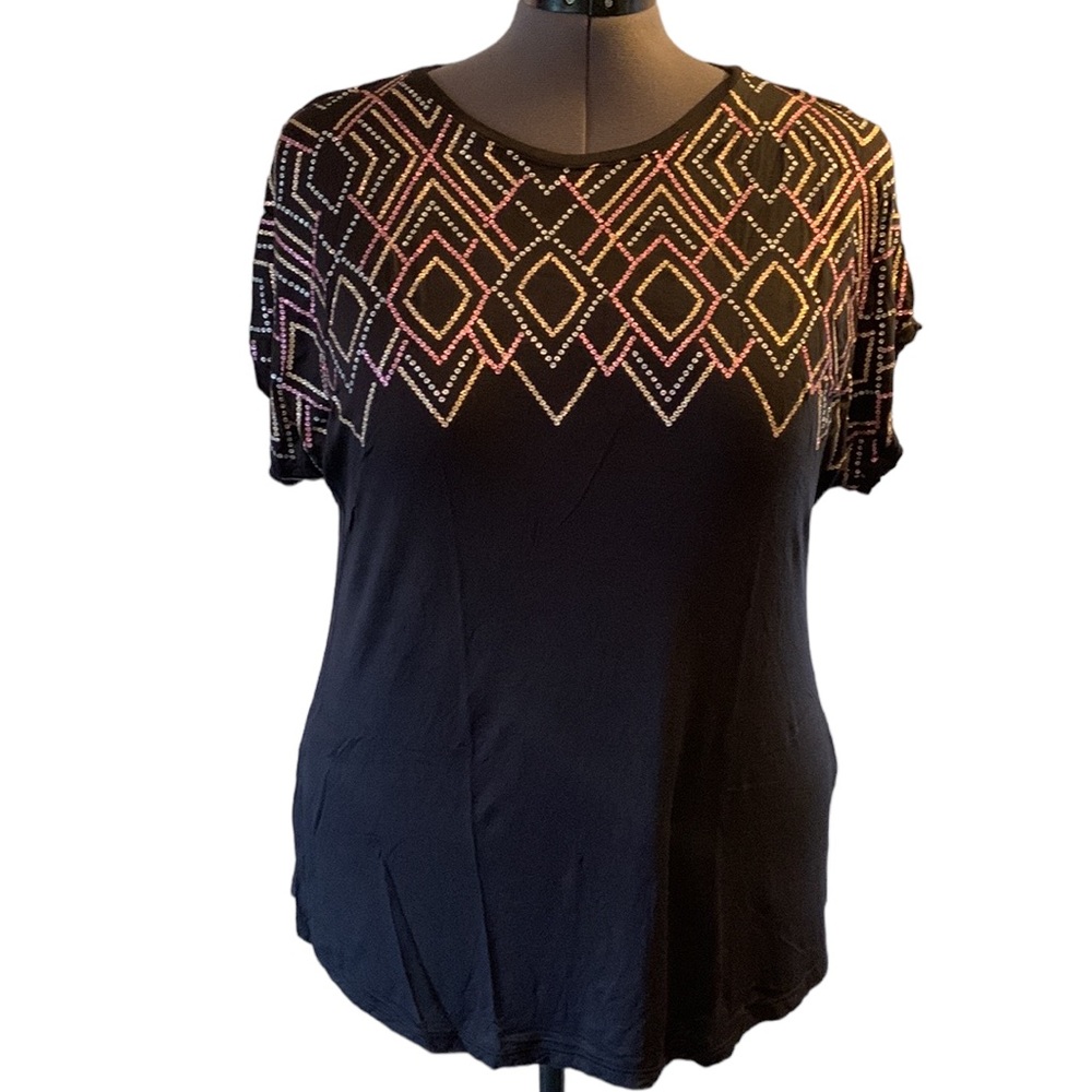 APT. 9 Black Embellished Top Size XL